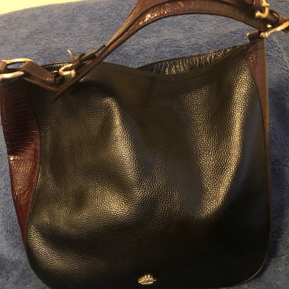 NWT Brahmin Eva Black Tuscan Coast Tote